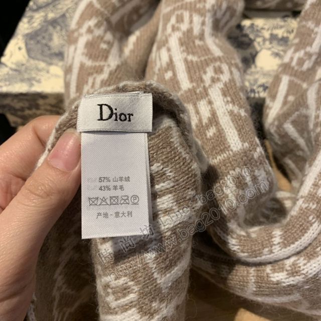 Dior圍巾 迪奧針織毛線菱形圍巾 Dior羊絨披肩  llwj6538